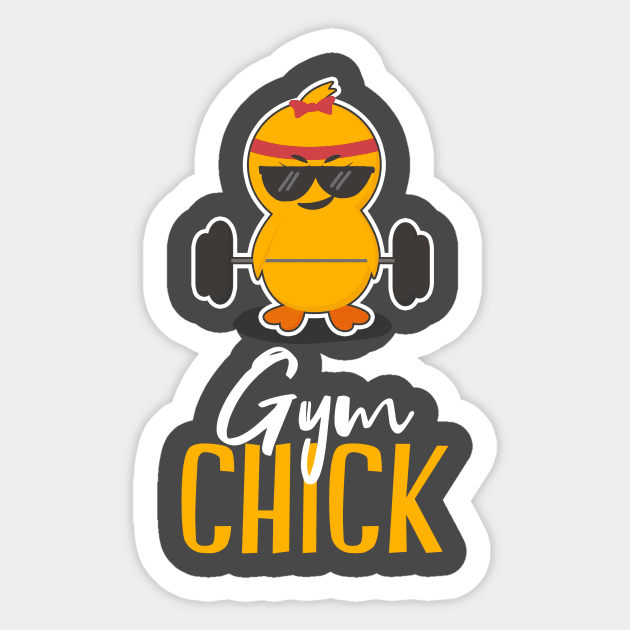 Gym Chick - Badass Women who Workout Sticker by happiBod